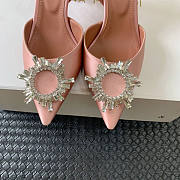 Amina Muaddi Pink Slingback Heels 95 - 3