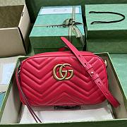 Gucci Small Marmont Red Camera Bag 24x13x7cm - 1