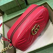 Gucci Small Marmont Red Camera Bag 24x13x7cm - 3