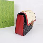 Gucci Deco Small Shoulder Bag Black White 25x19.5x8cm - 3