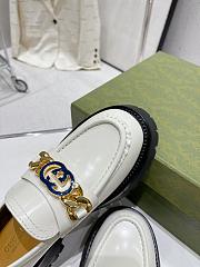 Gucci Romance GG-embellished Leather Loafers White - 4