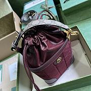 Gucci Mini GG Canvas Shoulder Bag Burgundy 16x18x5cm - 5