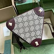 Gucci Mini GG Canvas Shoulder Bag Burgundy 16x18x5cm - 4