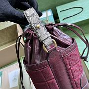 Gucci Mini GG Canvas Shoulder Bag Burgundy 16x18x5cm - 2