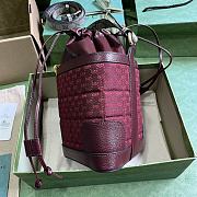 Gucci Mini GG Canvas Shoulder Bag Burgundy 16x18x5cm - 3