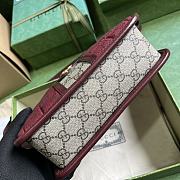 Gucci Mini GG Canvas Shoulder Bag Wine 21.5x14x7cm - 4