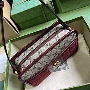 Gucci Mini GG Canvas Shoulder Bag Wine 21.5x14x7cm - 2