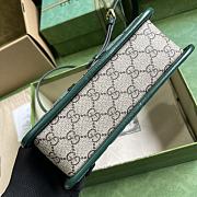 Gucci Mini GG Canvas Shoulder Bag Green 21.5x14x7cm - 4