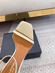 YSL Opyum Heels Leather White 10cm - 4