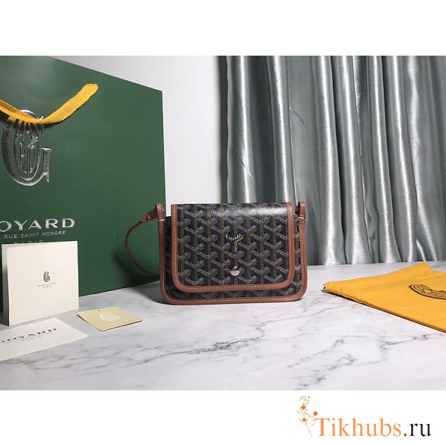 Goyard Plumet Crossbody Bag Black Tan 20.5x2.5x14cm - 1