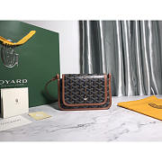 Goyard Plumet Crossbody Bag Black Tan 20.5x2.5x14cm - 1