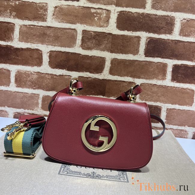 Gucci Blondie Shoulder Bag Red Wine 22x13x5.5cm - 1