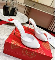 Christian Louboutin Me Dolly 100mm Mules White Patent - 1