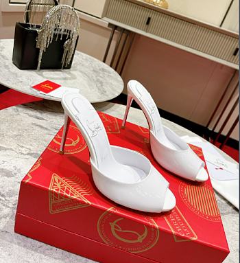 Christian Louboutin Me Dolly 100mm Mules White Patent