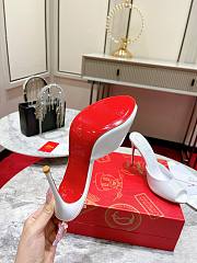 Christian Louboutin Me Dolly 100mm Mules White Patent - 5