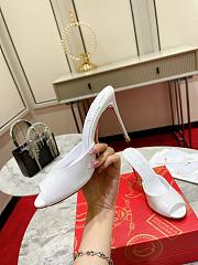 Christian Louboutin Me Dolly 100mm Mules White Patent - 4