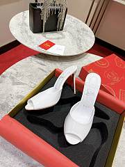 Christian Louboutin Me Dolly 100mm Mules White Patent - 2