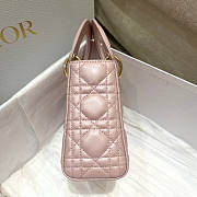 Dior Mini Lady Pink Bag 17x15x7cm - 5