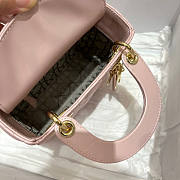 Dior Mini Lady Pink Bag 17x15x7cm - 4