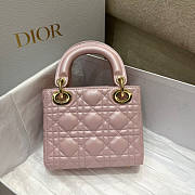 Dior Mini Lady Pink Bag 17x15x7cm - 3