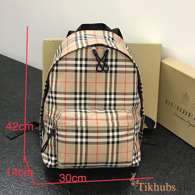 Burberry Check-print Backpack 30x14x42cm - 1