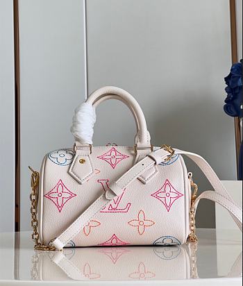 Louis Vuitton LV Speedy Bandouliere 20 White 20.5x13.5x12cm