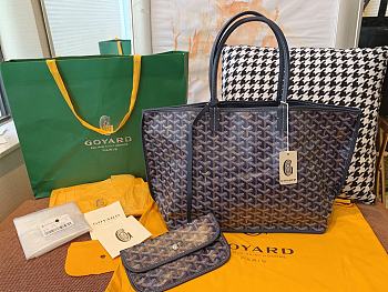 Goyard Anjou PM Bag Tan Navy Blue 47x28x15cm