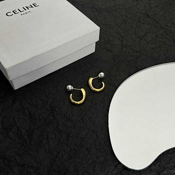 Celine Earrings In Brass Gold