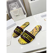 Dior Dway Slide Multicolor Motif Lime Yellow - 2