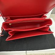 Celine Triomphe Bag In Shiny Calfskin Red 22.5x16.5x7cm - 4