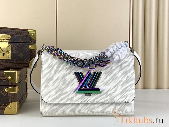 Louis Vuitton LV Twist MM White Epi 23 x 17 x 9.5 cm - 1