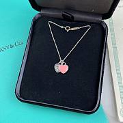 Tiffany & Co Necklace Double Heart Pink - 1