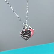 Tiffany & Co Necklace Double Heart Pink - 3