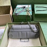 Gucci Horsebit Chain Small Shoulder Bag Grey 27x11.5x5cm - 5