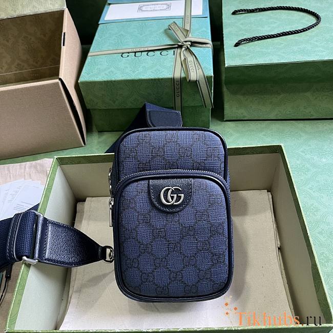 Gucci Ophidia GG Mini Bag Blue Black 18x12x6.9cm - 1