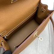 Hermes Kelly Epsom Tan Gold 25cm - 6