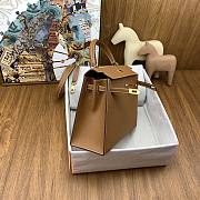 Hermes Kelly Epsom Tan Gold 25cm - 4