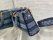 Dior Medium Lady D-joy Bag Denim Blue Albero 26 x 13.5 x 5 cm - 5