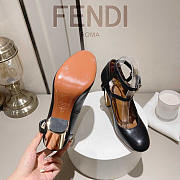 Fendi Delfina Black Leather High Heel Pumps 10.5cm - 5