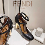 Fendi Delfina Black Leather High Heel Pumps 10.5cm - 4