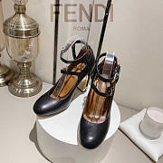 Fendi Delfina Black Leather High Heel Pumps 10.5cm - 2