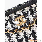 Chanel Small Camera Bag Black, White And Gold 13.5x20.5x7cm - 2