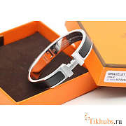 Hermes Clic Clac H Black Brushed Bracelet - 1