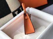 Hermes Mini Kelly Epsom Orange Gold 19cm - 5