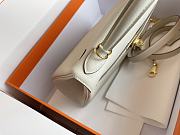 Hermes Kelly 25 Togo White Gold Hardware 25cm - 5