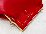 Fendi First Small Red Leather Bag 26x9.5x18cm - 5