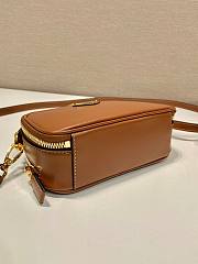 Prada Odette Leather Mini Bag Cognac 18.5x13x6.5cm - 5