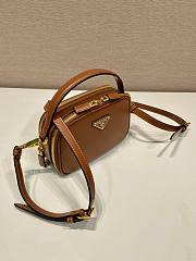 Prada Odette Leather Mini Bag Cognac 18.5x13x6.5cm - 2