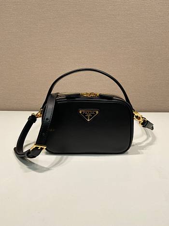 Prada Odette Leather Mini Bag Black 18.5x13x6.5cm