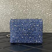 Valentino One Stud Chain Bag Denim Blue 19x14x11cm - 6